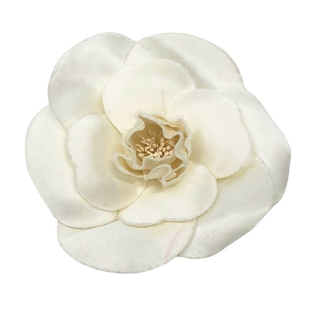 Chanel Camellia Corsage Brooch, White, for Women